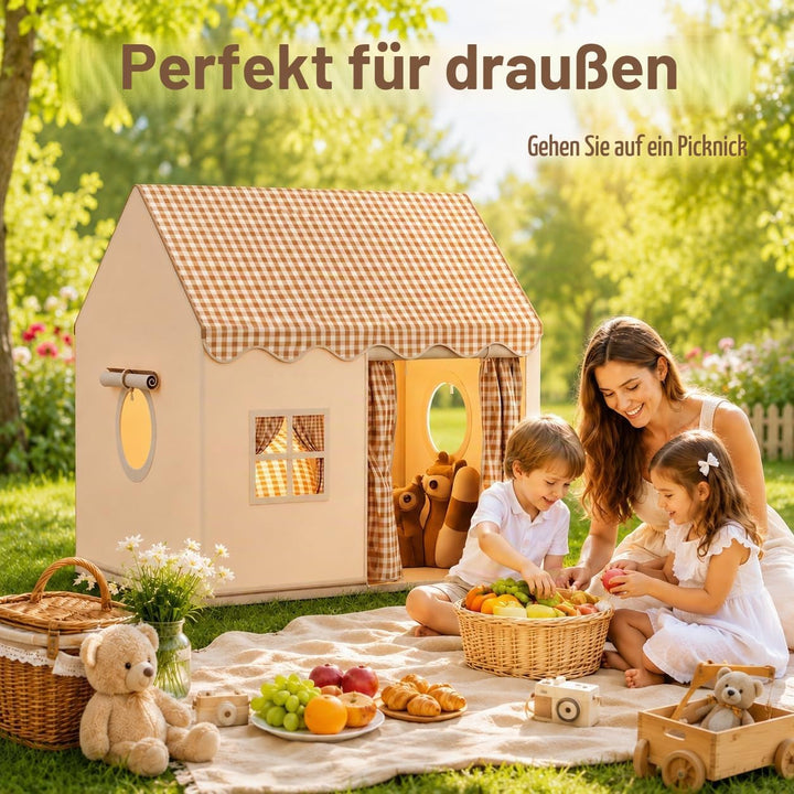 Kinderzelt, Spielhaus Kinder Indoor, Weicher und Bequemer Stoff, Kinder Bettzelt, Kinderspielzelt, P