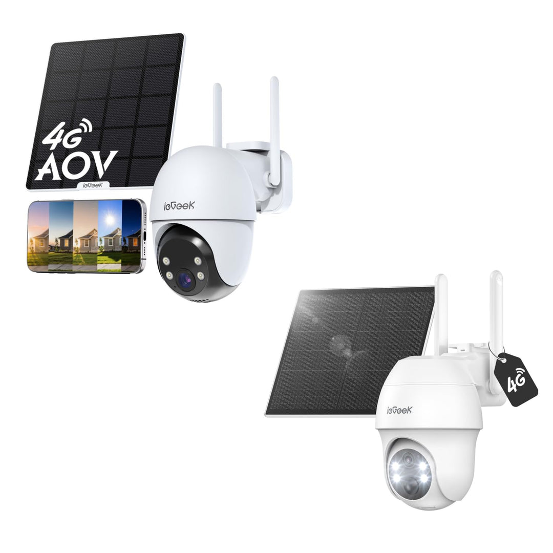 ieGeek 4G LTE Überwachungskamera Aussen mit SIM-Karte ohne WiFi – 2K 3MP, PTZ, Solar & Akku, IP65, 2