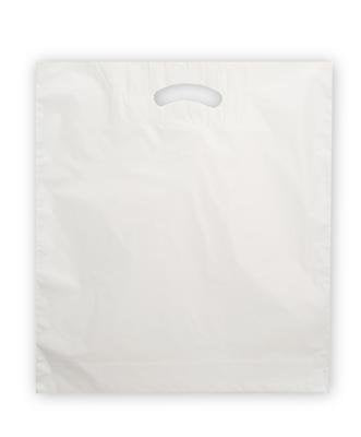 1000 Stk MDPE Grifflochtragetaschen standard weiss 38x45+5 cm