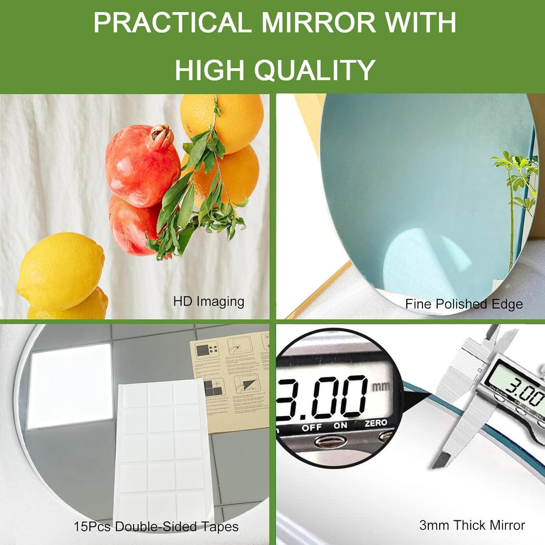 JMITHA Runder Spiegel Rund Spiegel 40cm Runder Wandspiegel Spiegel Rund Dekorative Wandspiegel Rund