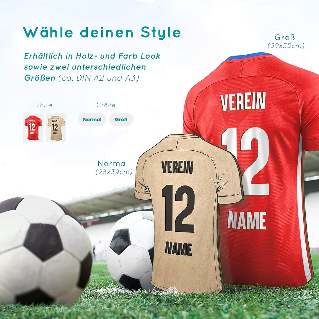 Elbeffekt Trikotlampe für Heidenheim Fans aus Holz - personalisierbares Geschenk - schenke Dein indi