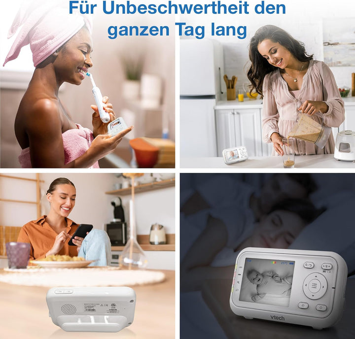 VTech Babymonitor VM3255 – Video-Babyphon mit beweglicher Kamera – Klarer Sound, 2,8" LCD-Farbbildsc