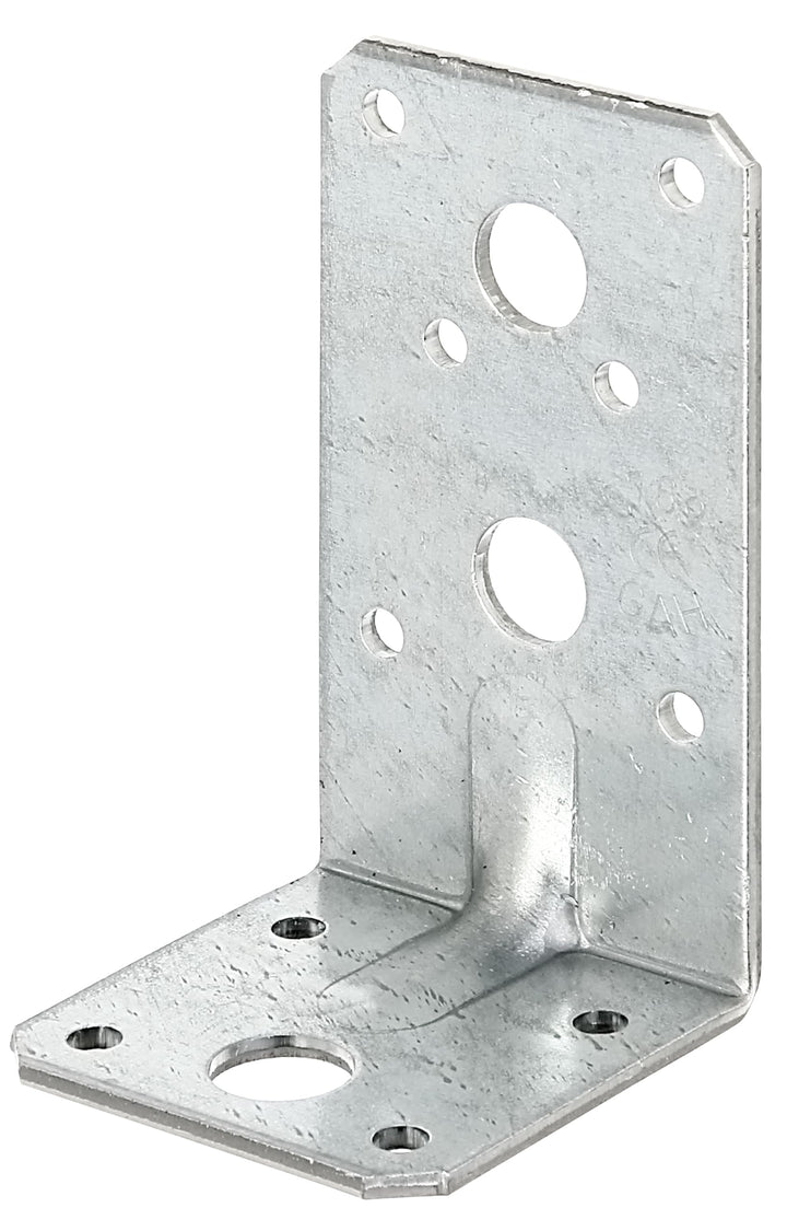 Alberts 859237 Schwerlast-Winkelverbinder mit Sicke | sendzimirverzinkt | 90 x 50 x 50 mm | 50er Set