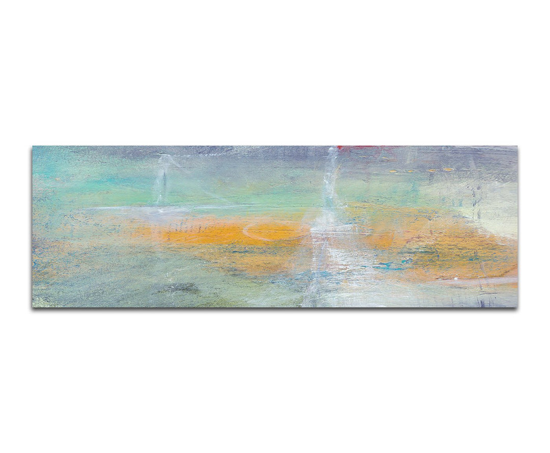 Paul Sinus Art Panoramabild auf Leinwand und Keilrahmen 120x40cm Handmalerei Textur Grunge abstrakt