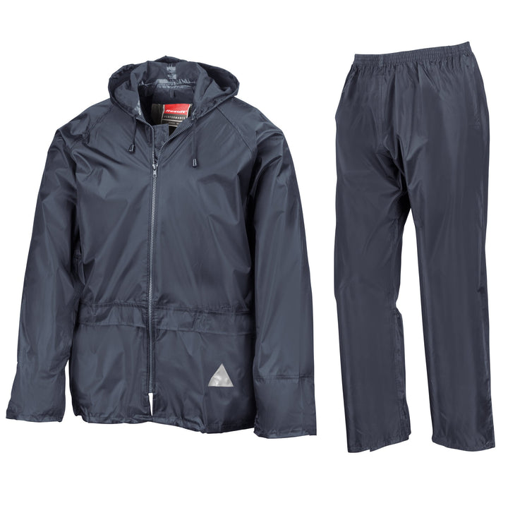Result Schwerer, wasserdichter Herren Regenanzug (Jacke und Hosenanzug) L Navy, L Navy