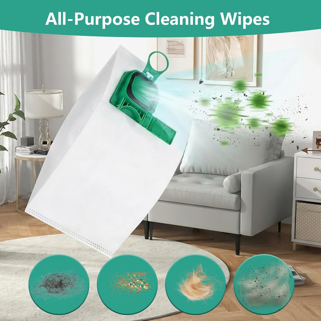 12 Stück Staubsaugerbeutel für Vorwerk Kobold VK140 VK150 Set mit 2 Ersatzfilter für Folletto