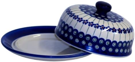 Original Bunzlauer Käseglocke M/Butterglocke für Rollbutter - Ø = 19,5 cm, Dekor 166a
