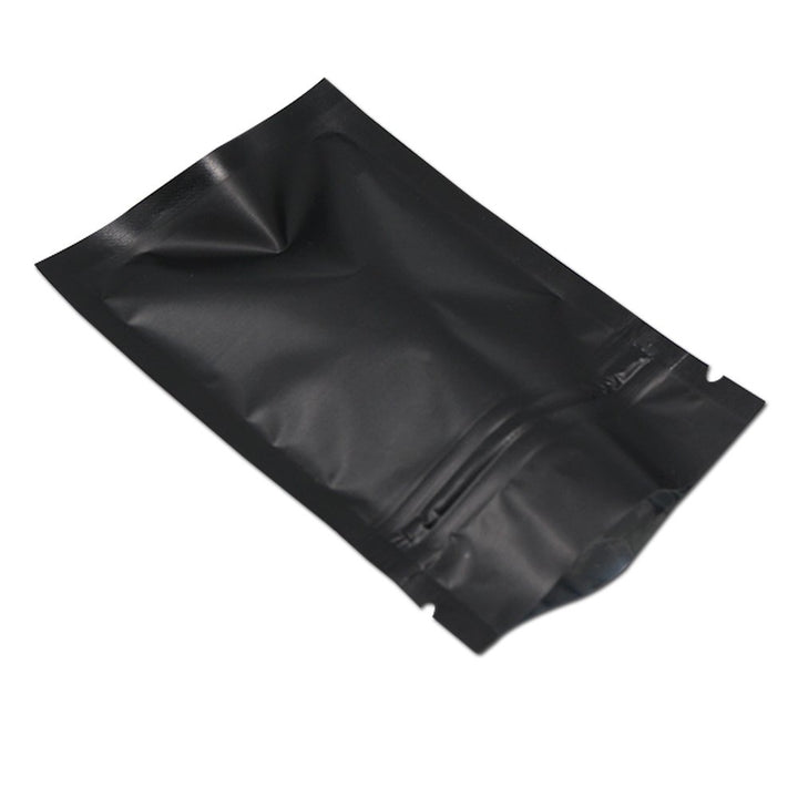 WACCOMT Pack 100 Stücke Matte Aluminiumfolie Verpackung Tasche Reissverschluss Selbstdicht Flachbeut