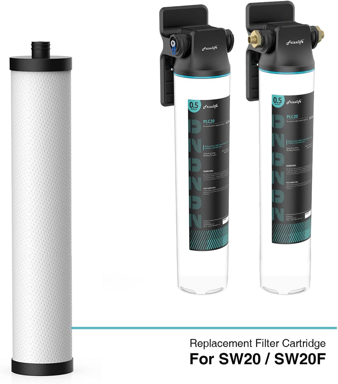 Frizzlife PLC20 Ersatz-Filterkartusche für SW20 und SW20F unter der Spüle Wasserfiltersystem