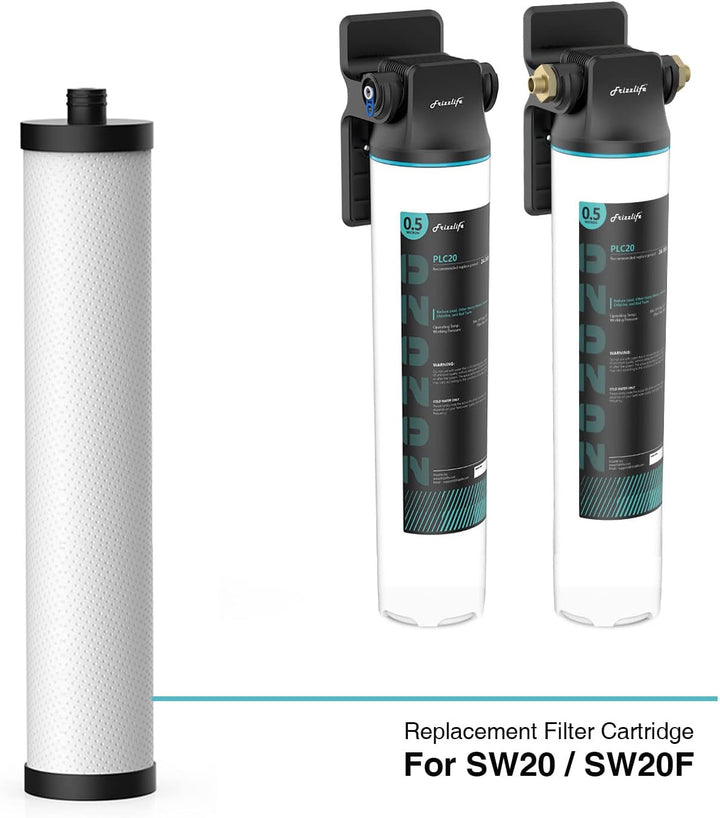 Frizzlife PLC20 Ersatz-Filterkartusche für SW20 und SW20F unter der Spüle Wasserfiltersystem