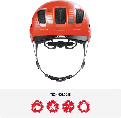 ABUS Stadthelm Hyban 2.0 - Fahrradhelm mit Rücklicht, ABS-Hartschale, guter Passform - für Damen und