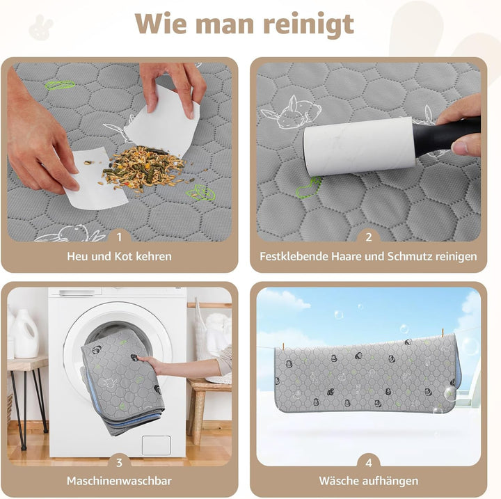 30x30cm wasserdichte Pipipads für Meerschweinchen, 4 Stück super saugfähige PIPI unterlagen Kaninche