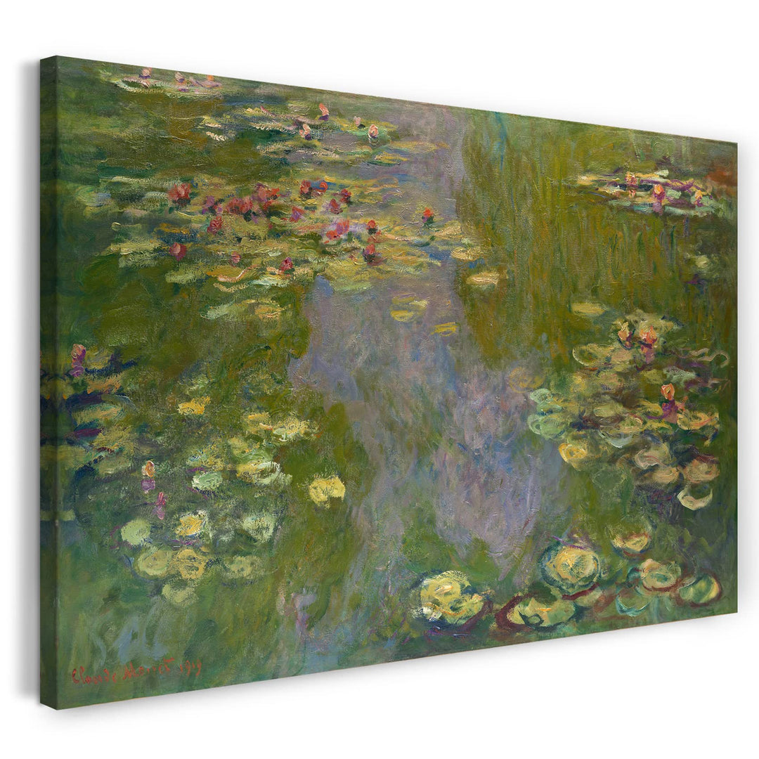 Printed Paintings Leinwand (60x40cm): Claude Monet - Seerosen (1919) 60x40 cm, 60x40 cm