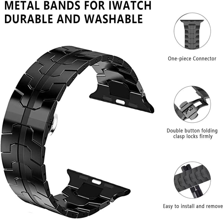Armband Kompatibel mit Apple Watch Band 42mm 44mm 45mm 49mm Apple Watch Ultra Armbander Titanium Met