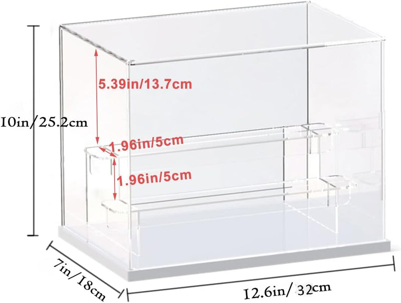 Nynelly Funko Pop Vitrine, 3 Ebenen, Acryl, transparent, Funko Pop Präsentationsbox, Anti-Schmutzvit