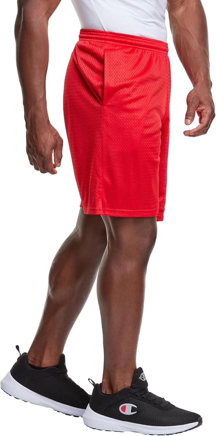 Champion Herren Lange Netz Taschen Shorts S Active Red, S Active Red