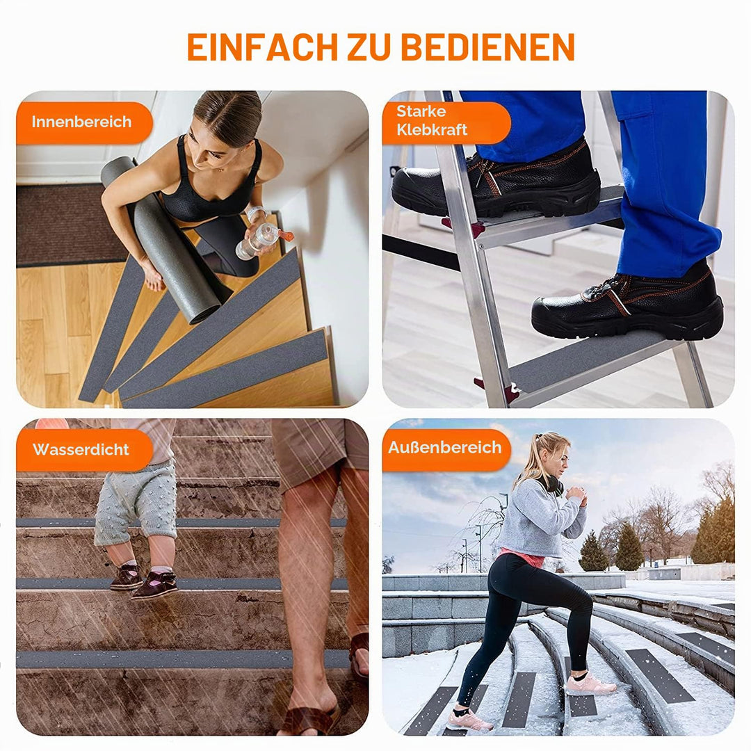 Antirutsch Klebeband, 20cm*10m, Anti-Rutsch-Band Selbstklebend, Rutschfestes Klebeband für Treppen,