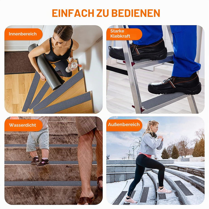 Antirutsch Klebeband, 20cm*10m, Anti-Rutsch-Band Selbstklebend, Rutschfestes Klebeband für Treppen,