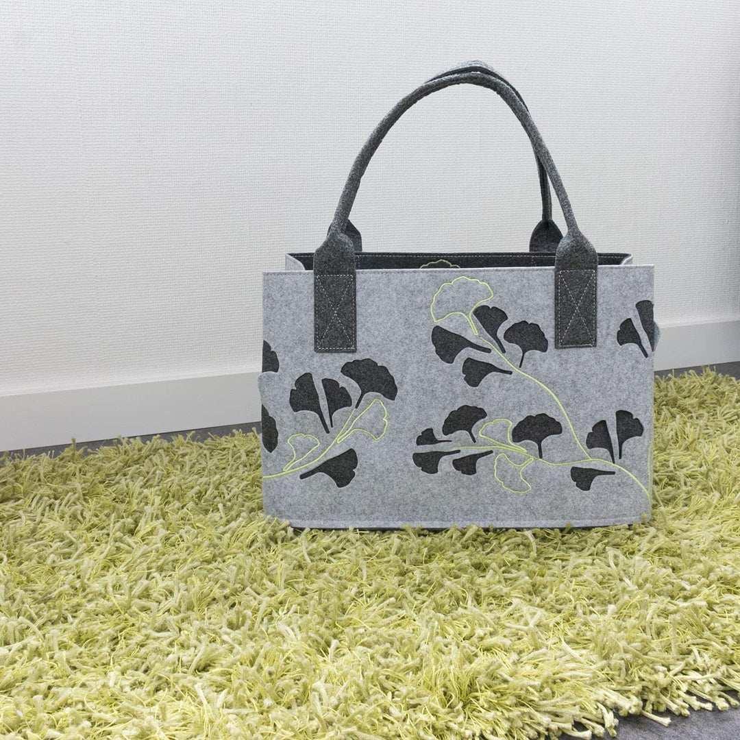 GILDE Filztasche Lotus Laser, 40 cm, Einkaufstasche/Holztasche/Strandtasche - reissfest & trägt viel
