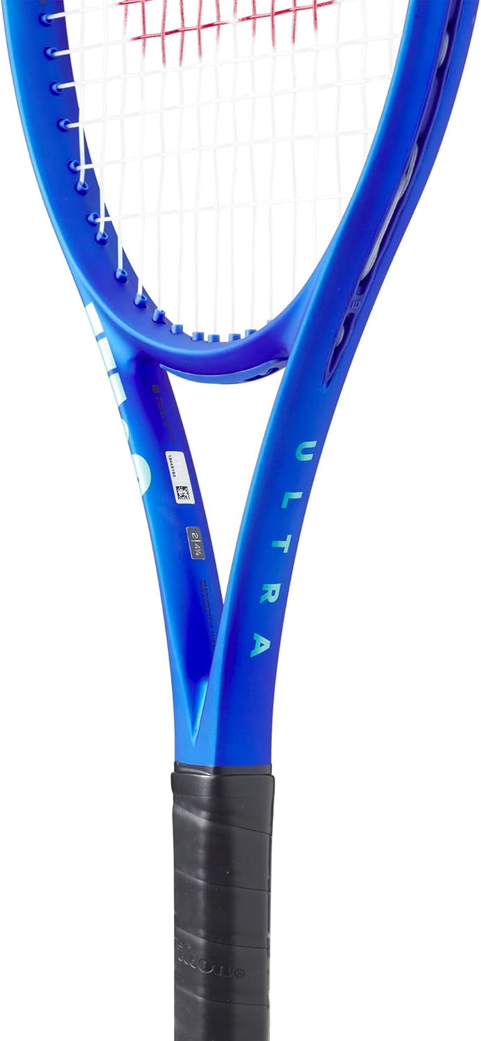 Wilson Ultra 100 V5 Performance Tennisschläger für Erwachsene, bespannt mit Sensation 16 Natural bei