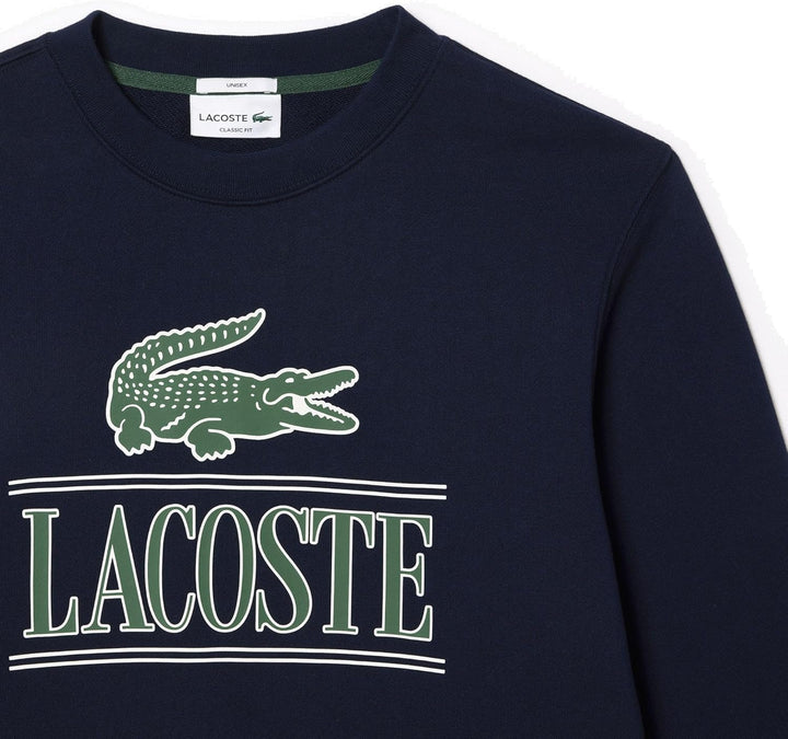 Lacoste Herren Sweatshirt SH1228, Männer Pullover,sportlicher Sweater,Logo XL Navy Blue (166), XL Na