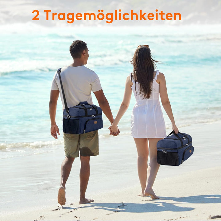 Lifewit grosse Kühltasche für 48 Dosen, isolierte Lunch-Tasche, leichte, tragbare Kühltasche, doppel