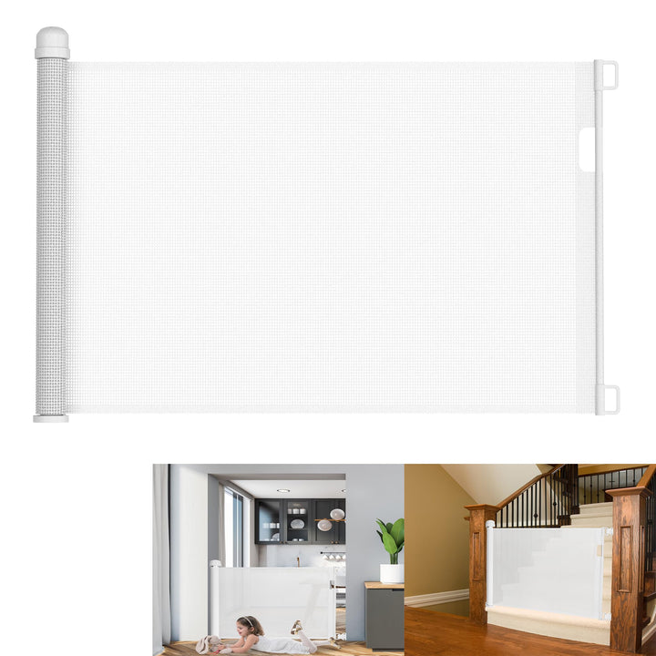 YRHome Türschutzgitter Ausziehbar 0-150cm Baby Treppenschutzgitter Treppenschutzrollo Roll für Babys