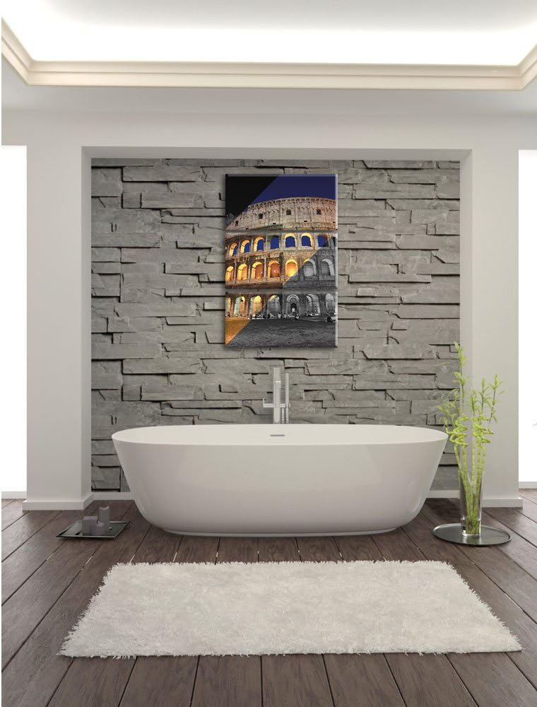 Pixxprint Colosseum in Rom Italien als Leinwandbild/Grösse: 3 Teilig (120x80 cm) cm/Wandbild/Kunstdr