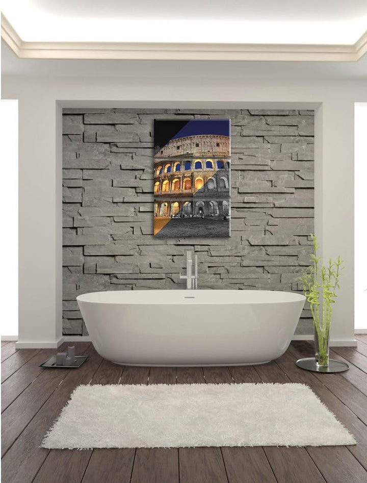 Pixxprint Colosseum in Rom Italien als Leinwandbild/Grösse: 3 Teilig (120x80 cm) cm/Wandbild/Kunstdr