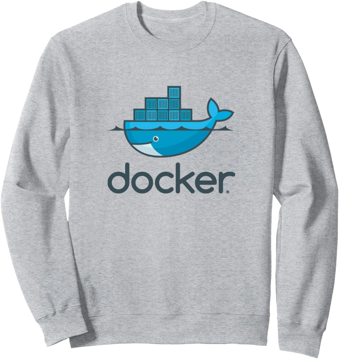 Docker logo container linux devops programming coding Sweatshirt