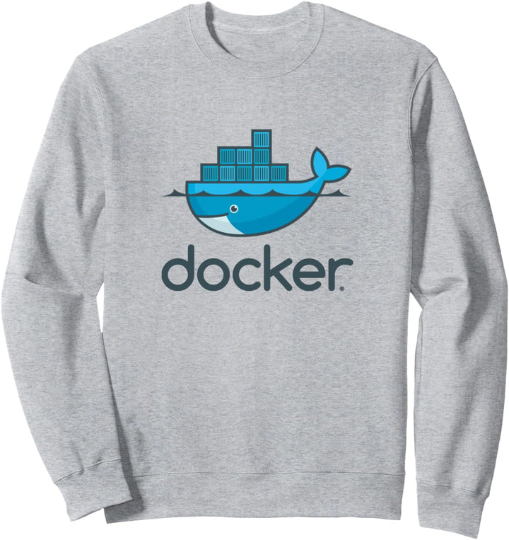 Docker logo container linux devops programming coding Sweatshirt