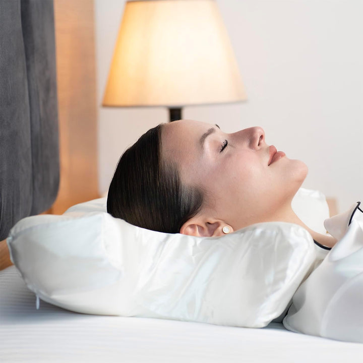 Seidiger Satin Beauty Pillow. Schönheit Kissen. Anti Falten, Wrinkle, Aging.Antialterung. Memory Foa