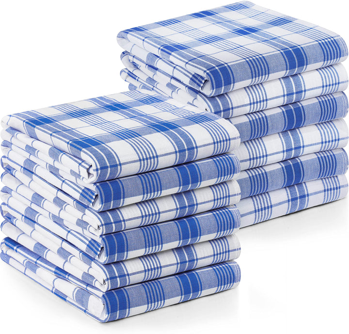 Utopia Towels 12er Karierte Geschirrtücher, 38 x 64 cm, 100% ringgesponnene Baumwolle, super saugfäh