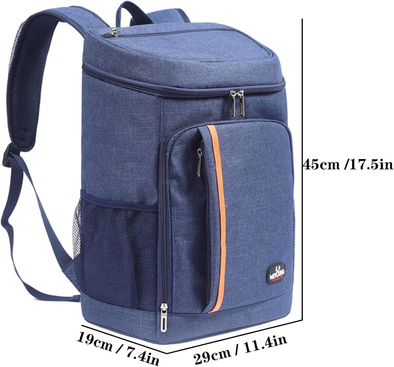 QINGLOU 25L Kühlrucksack Thermo Rucksack Picknickrucksack Kühltasche Gross Isoliert Cooler Bag Männe