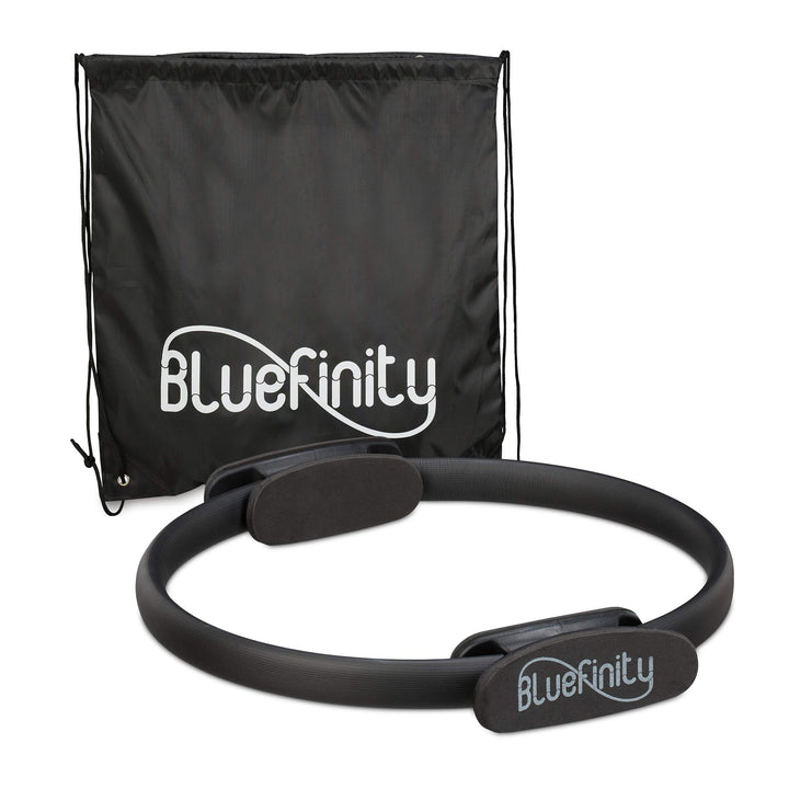 Bluefinity Pilates Ring mit Übungen, Doppelgriff, gepolstert, Widerstandsring Yoga, Fiberglas, Ring