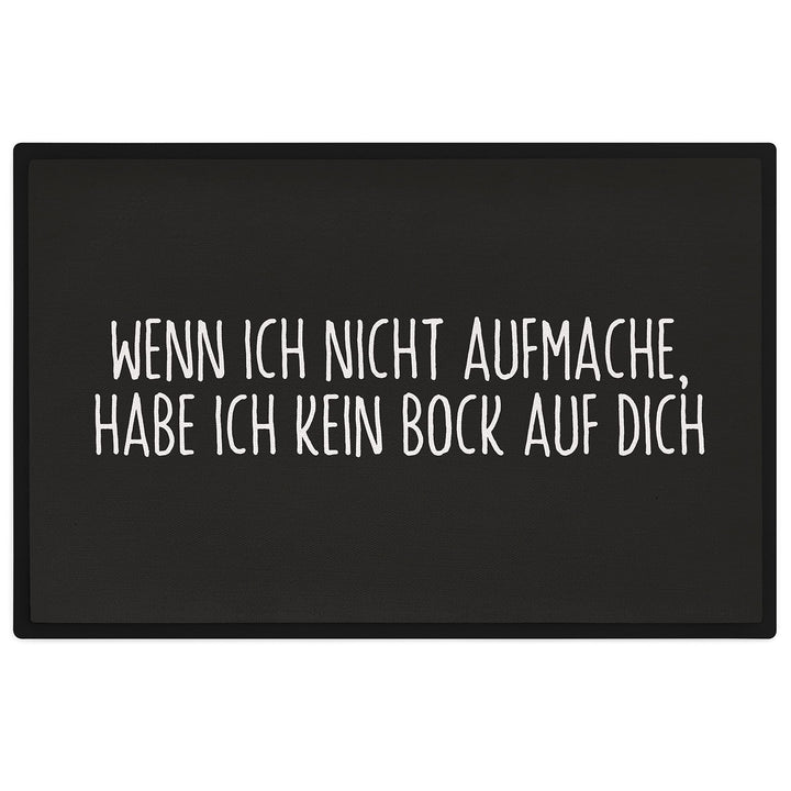 Trendation - Lustige Fussmatte mit Spruch Geschenk Lustiger Spruch Kein Bock Auf Dich Fussmatten 60x