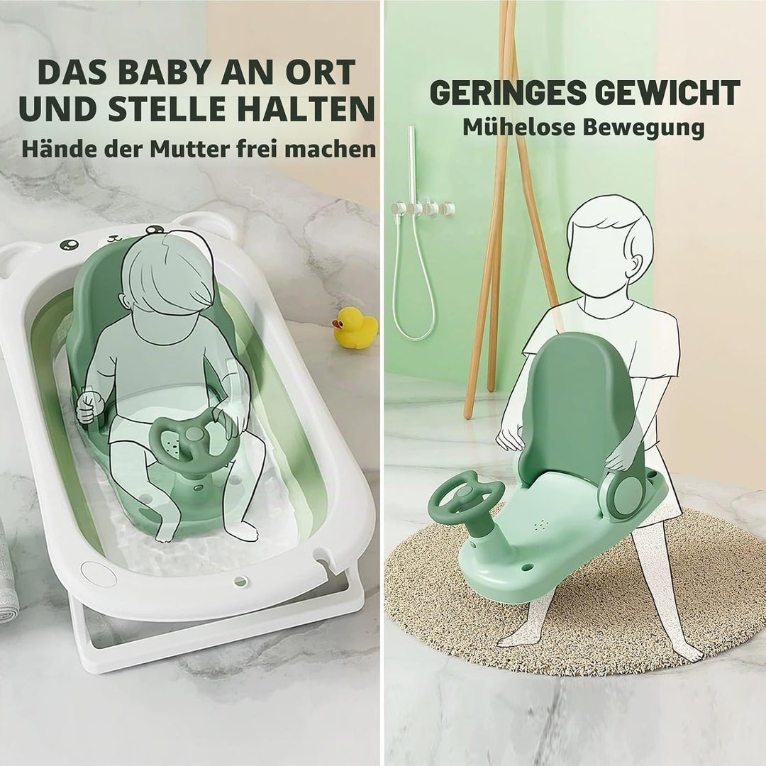 Badewannensitz Baby, Baby Badewanne,Rutschfest Badewannensitz mit Starke Saugnäpfe,Baby Bath Seat,4