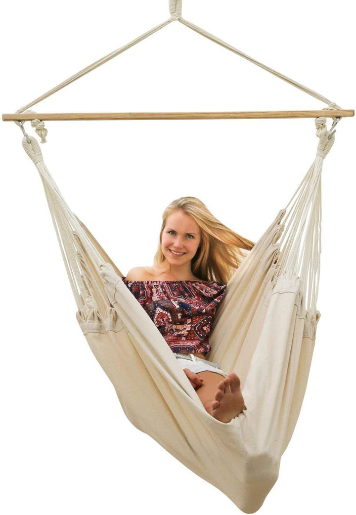 AMANKA Extra Sicher: XXL Hängesessel 185x130 cm - Bequemer Hängestuhl für Kinder und Erwachsene - In