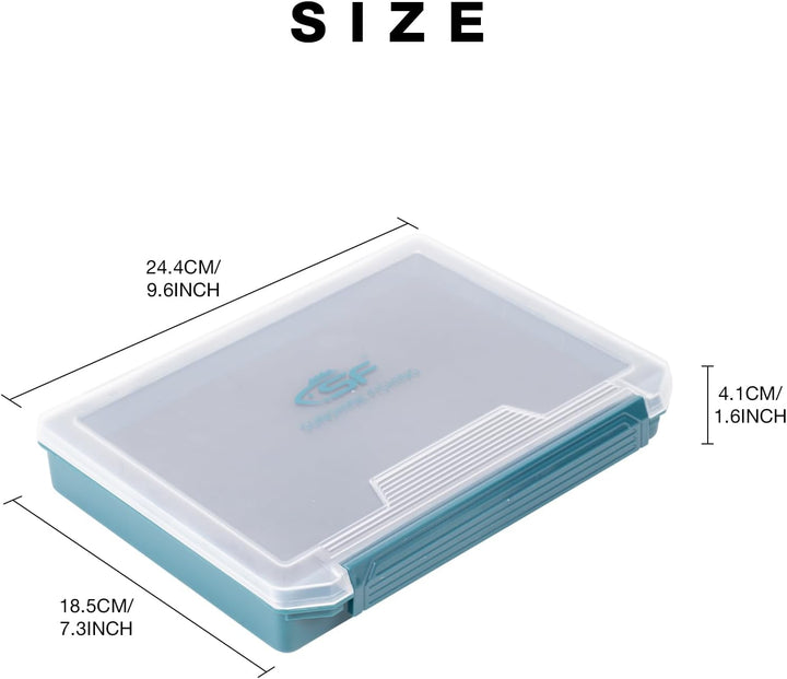 SF 3600 Grösse Slit Foam Case Jigköpfe Haken Spinner Löffel Aufbewahrungstablett für Angelgeräte 2 P