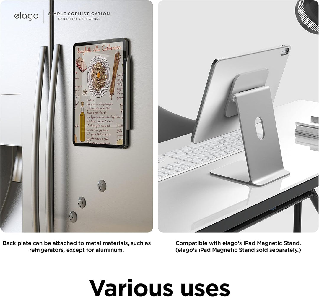 elago Magnetische Folio Hülle Kompatibel mit iPad 10. Generation [10,9"] - Rückwand Kann an Metallma