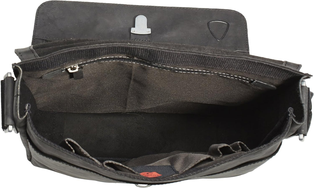 Strellson Herren Schultertasche Richmond Tasche aus Leder Schwarz (Black 900), Schwarz (Black 900)