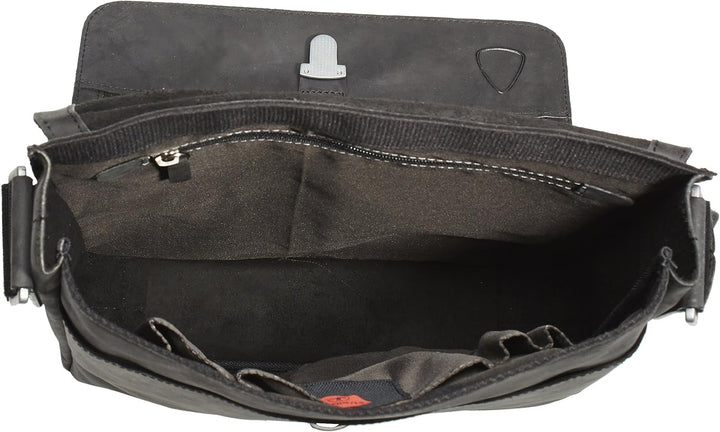 Strellson Herren Schultertasche Richmond Tasche aus Leder Schwarz (Black 900), Schwarz (Black 900)