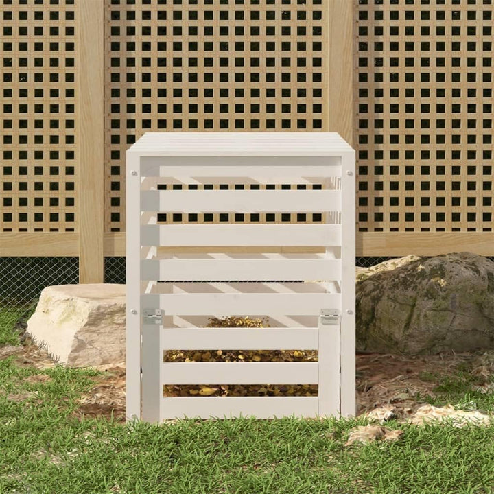 vidaXL Komposter, Gartenkomposter Latten-Design, Holzkomposter mit Deckel Klappe, Kompostbehälter Ko