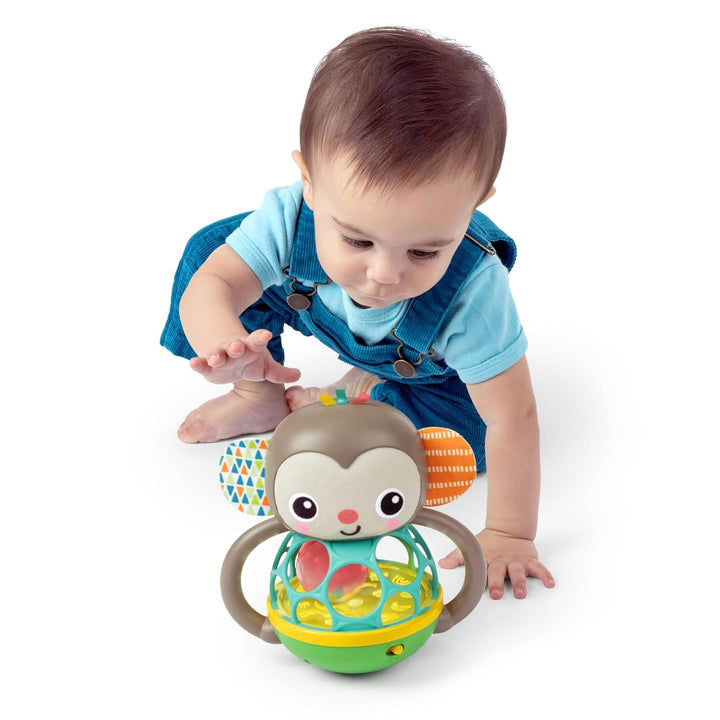 Bright Starts, Grab & Giggle AFFE Leuchtendes Musikalisches Rasselspielzeug mit leicht zu greifendem