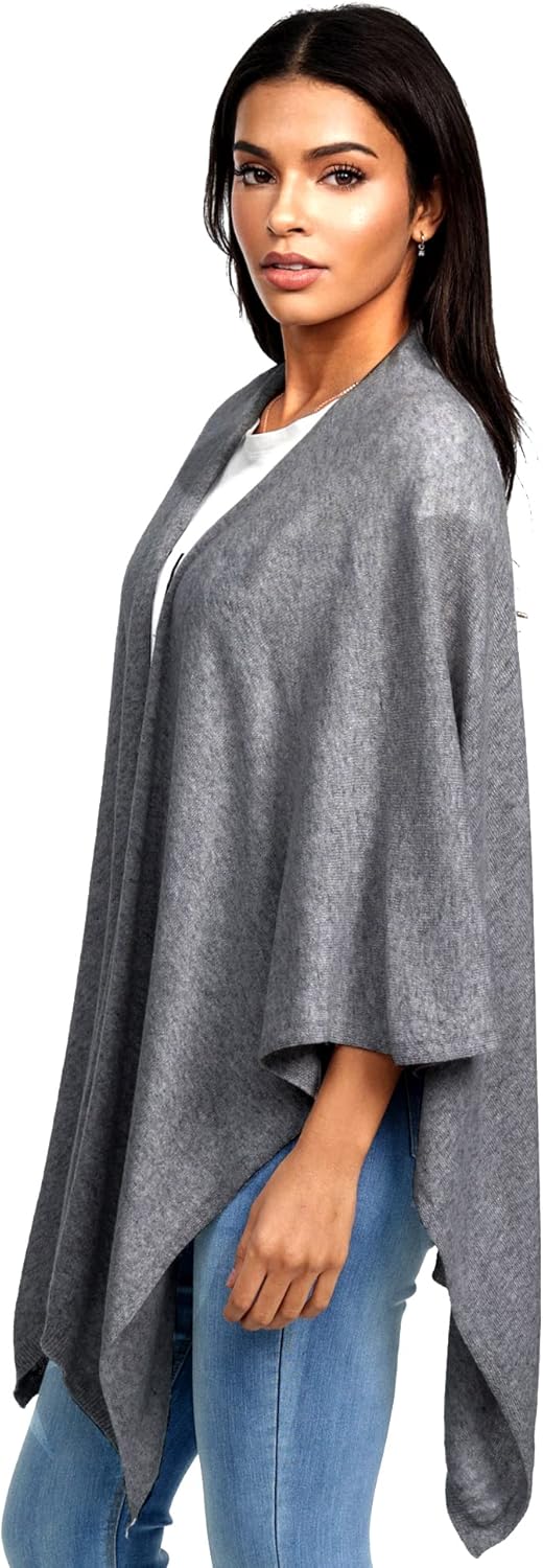 Damen Poncho,Schal Pullover, Lange Strickjacke, Strickpullover, Mantel,XXL Umhängetuch,Tunika für So