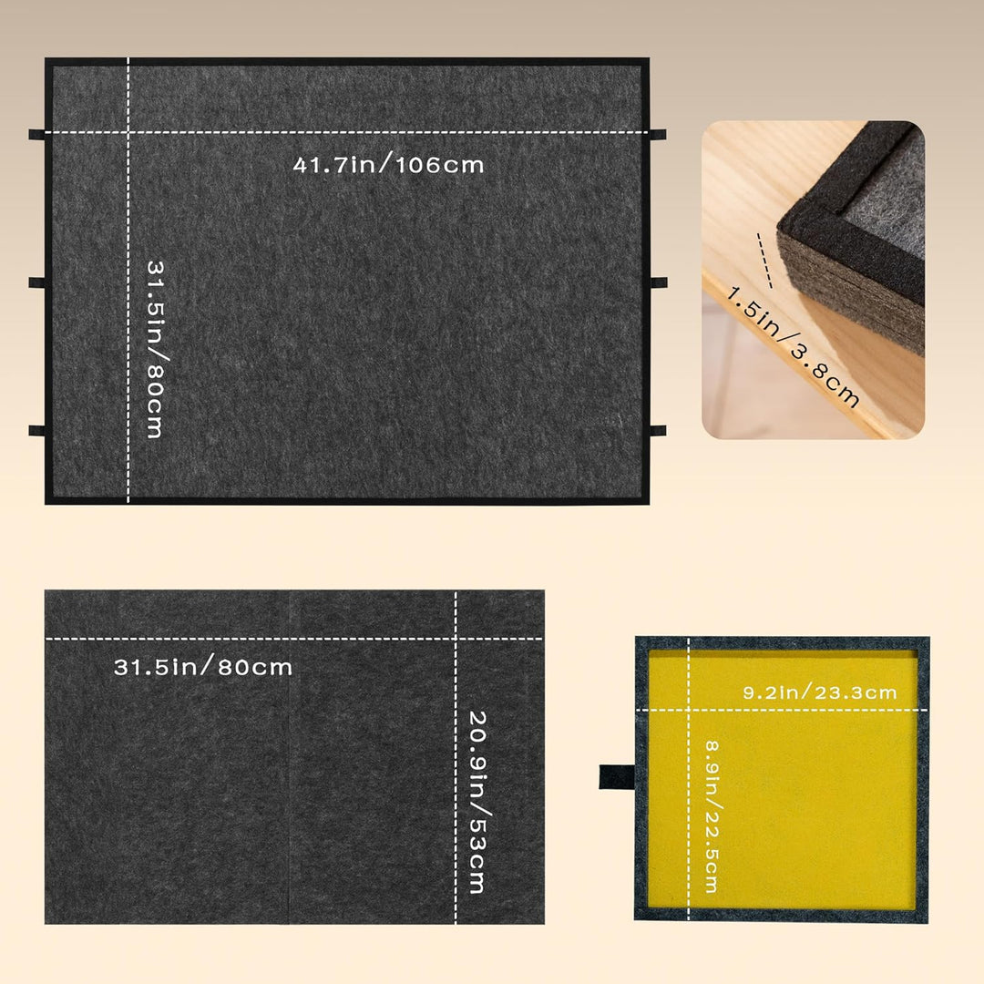 Tektalk klappbarer Puzzletisch mit Abdeckung, 3-Kippwinkel-Puzzleplateau, leichtes tragbares Filzpuz