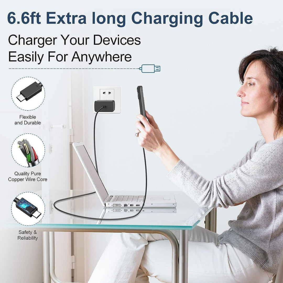 45W USB C Ladegerät für Samsung,Schnellladegerät und 2m Schnellladekabel für Samsung Galaxy S25 S24