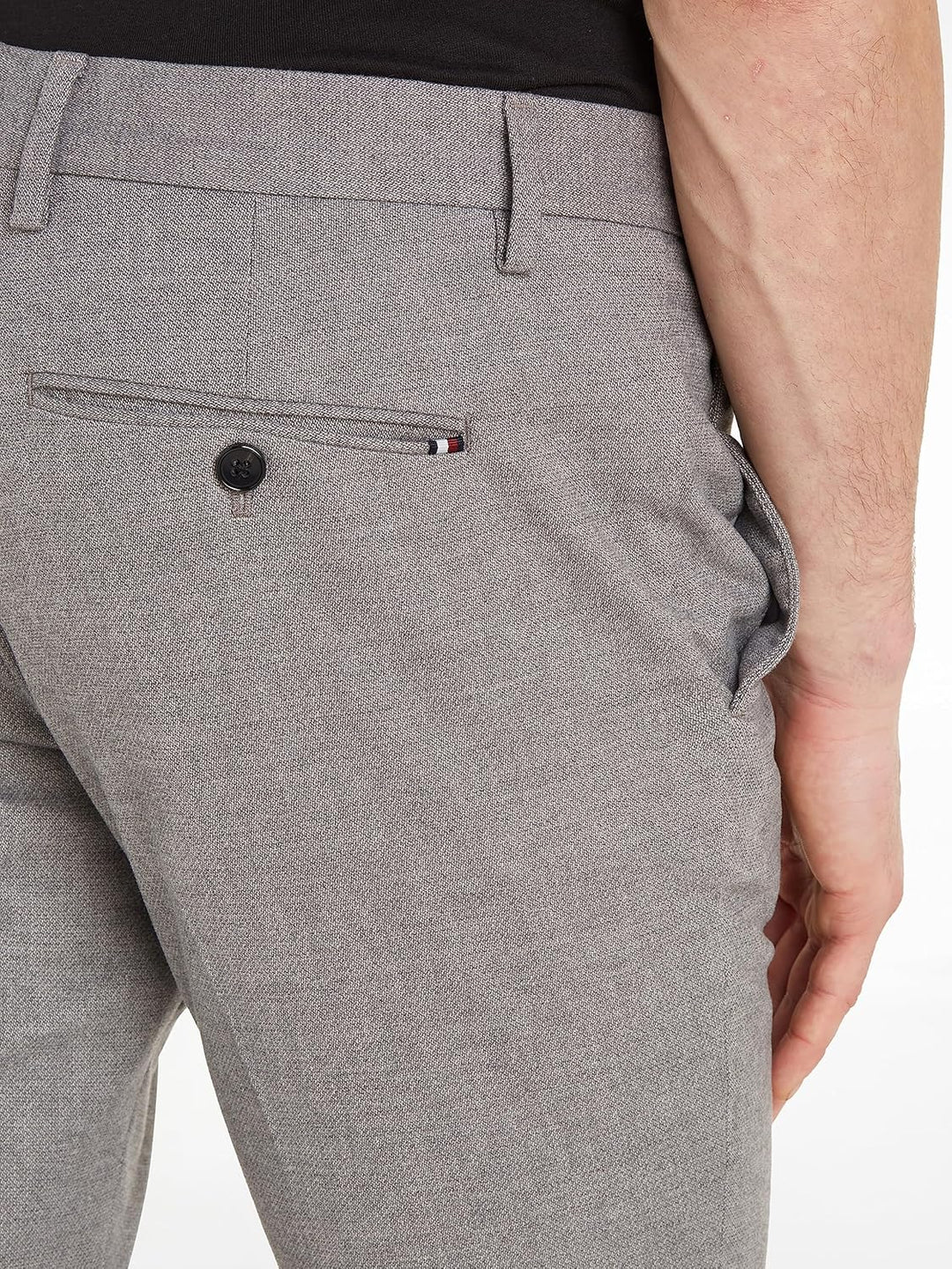 Tommy Hilfiger Herren Bleecker Fake Solid Wool Look Gewebte Hosen 31W / 30L Grau (Medium Grey Heathe