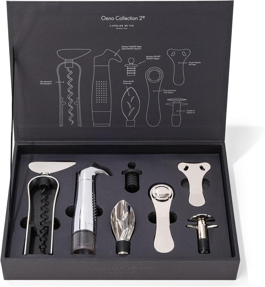 L'Atelier du Vin 095610-8 Oeno Collection Geschenkbox 2, Holz 7 Stück, 7 Stück