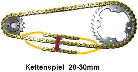 Kette 520 x106 Glieder verstärkt mit Clip Kettenschloss 5/8 x 1/4